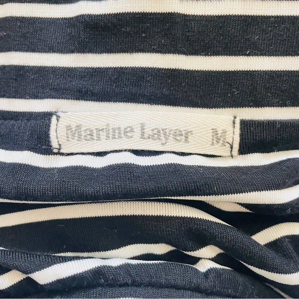 Marine Layer Striped Pencil Skirt - Black & White - Picture 5 of 5